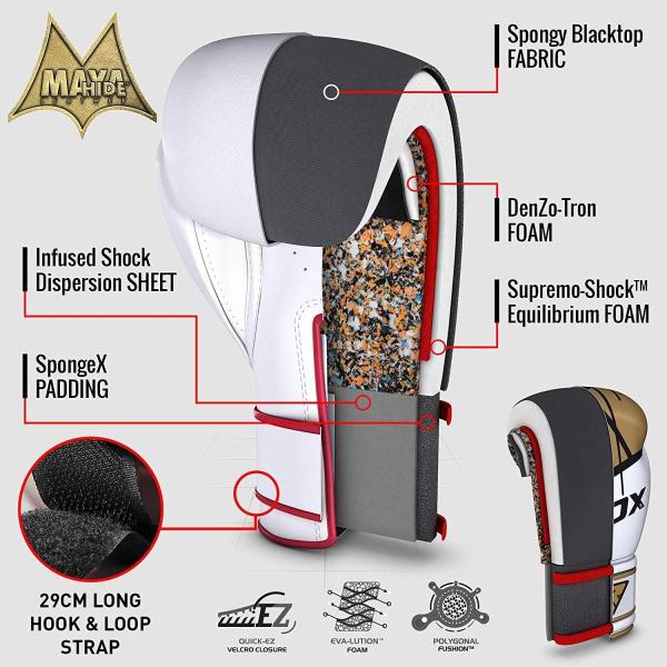 人気新品新作 Rdx Ego Boxing Gloves Muay Thai Training Professional Maya Hide Leathe U 36hal01 メーカー直送品 Cannaone Com