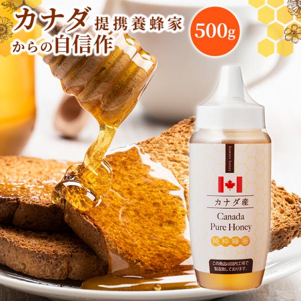 カナダ産純粋蜂蜜500gポリ容器