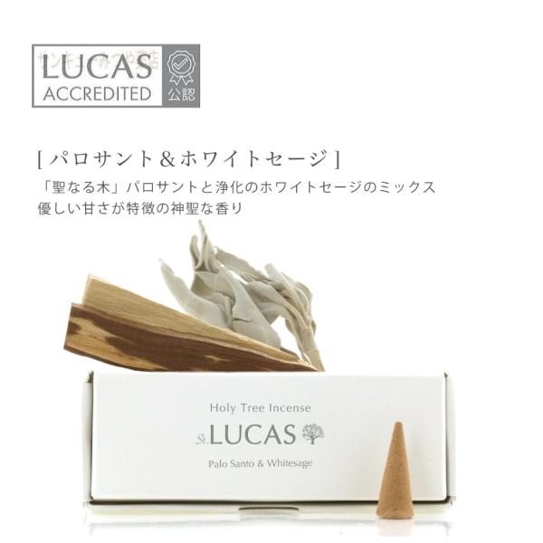【NEW】パロサント&ホワイトセージ 浄化香 （コーンタイプ 20個入　天然成分100%のお香） LUCAS ルカス　爆買