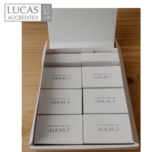 【NEW】LUCAS ホワイトセージ ソープ 80gX14個セット 天然由来成分100%【全身浄化用石けん】爆買