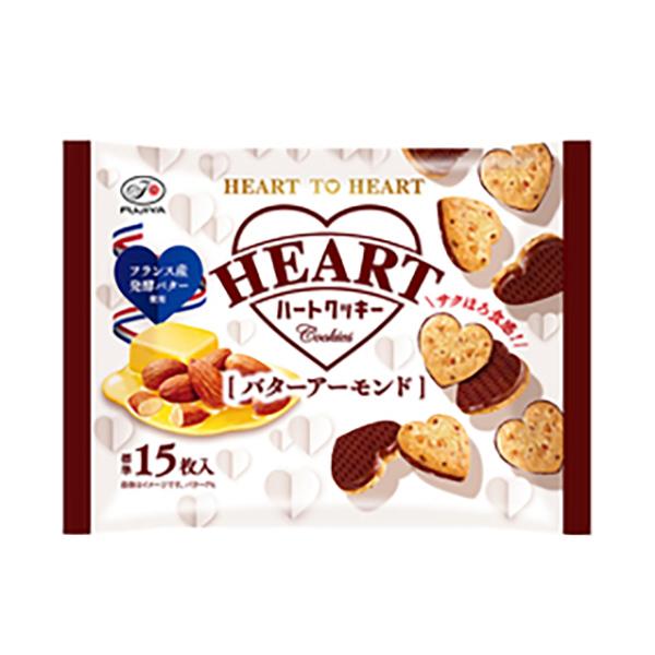不二家 ハートクッキー（バターアーモンド） 108g(個装紙込み） 18コ