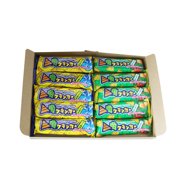 全国送料無料)やおきん 三角クラッカー駄菓子スナック（2種・全10コ