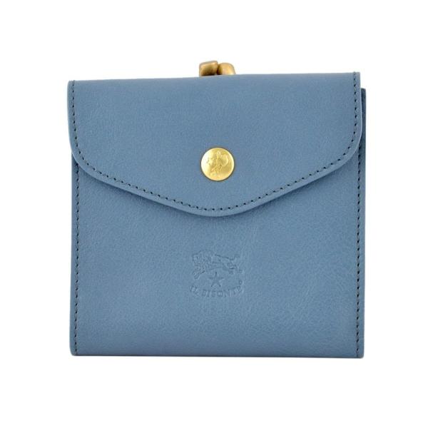 新品】イルビゾンテ 三つ折り 財布 ズッケロ スティールブルー