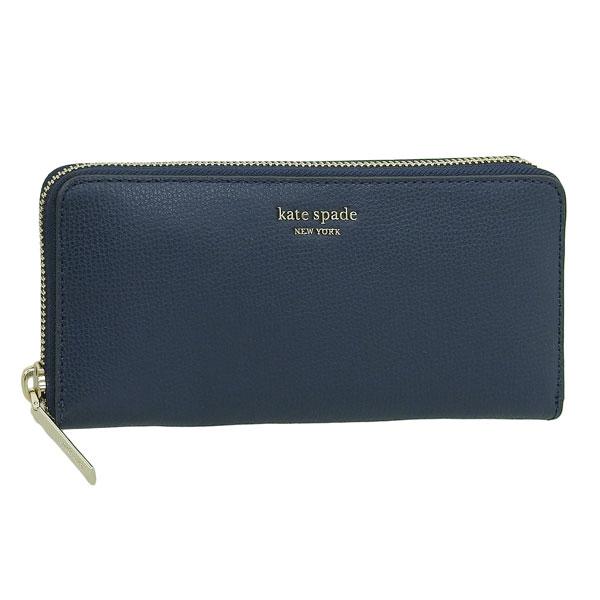 並行輸入品 ケイトスペード ニューヨーク 長財布 ラウンドファスナー レディース kate spade new york 財布 ネイビー アウトレット pwru7245-429