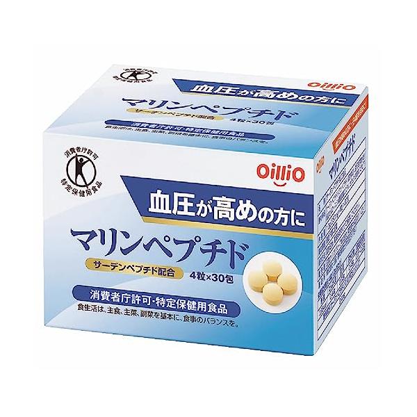 他サイト： トクホ 日清オイリオ 血圧が高めの方に マリンペプチド(4粒×30包)30日分 サーデンペプチド(イワシペプチド)配合の商品画像