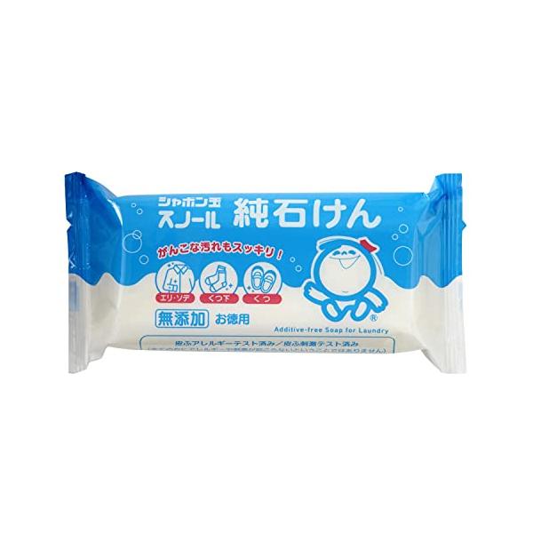 シャボン玉石けん スノール 純石けん 無添加 エリそで 部分洗い 洗濯石? 固形 180g ナチュラルクリーニング