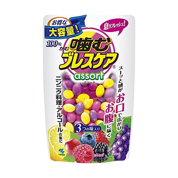 -/100個 (x 1)/-・PatternName:100粒・パッケージ個数:1・メーカー名: 小林製薬・商品サイズ (幅×奥行×高さ) :90mm×40mm×150mm・内容量:100粒・原産国:日本・ブラント名: ブレスケア