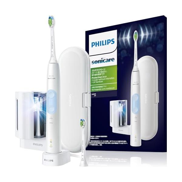 他サイト： フィリップス 電動歯ブラシ ソニッケアー プロテクトクリーンプラス紫外線除菌器付き (ホワイトプラス/ホワイトプラスコンパクト付き) HX683の商品画像