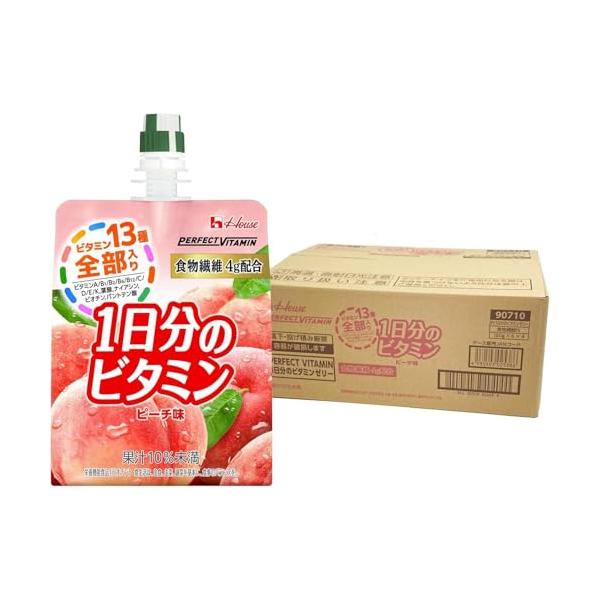 他サイト： Perfect Vitamin 1日分のビタミンゼリー 食物繊維 ピーチ味 180g ×24袋 ハウスウェルネスフーズの商品画像