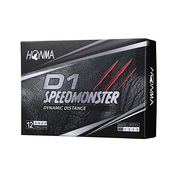他サイト： ホンマ ゴルフ ボール D1 SPEED MONSTER スピードモンスター 1ダース 12球入り BT2003 本間 HONMAの商品画像