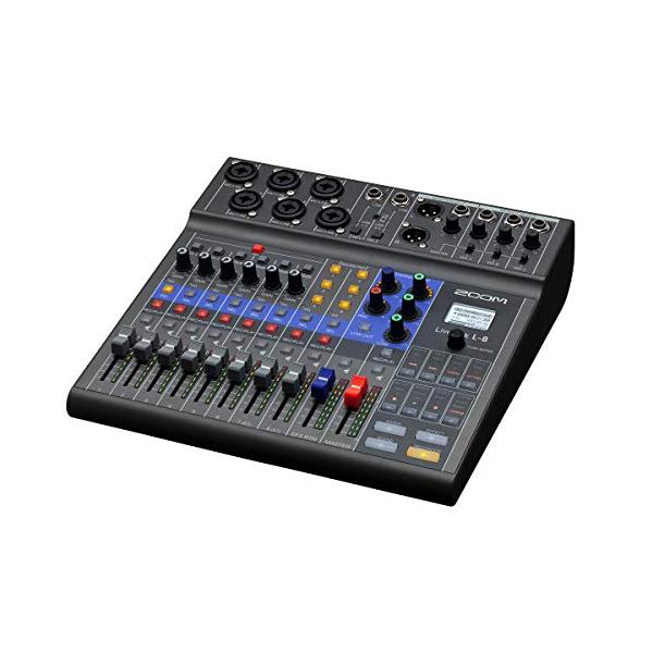 ZOOM ズーム L-8 デジタルミキサーレコーダー 8チャンネルミキサー ライブ配信 オーディオインターフェース マルチトラック録音レコーダー