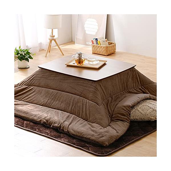 おしゃれ[ベロア]ブラウン/正方形:190×190cm/KKBA-1919・Size:正方形:190×190cmColor:[ベロア]ブラウンPatternName:こたつ掛け布団・パッケージ個数:1・商品サイズ（cm）：幅約190×奥行約...