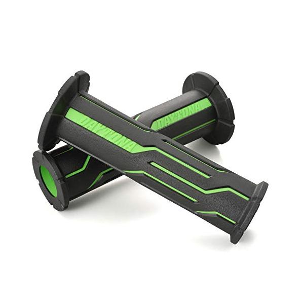 グリーン/120mm/99271・Color:グリーンSize:120mmPatternName:単品・パッケージ個数:1・【用途】バイク用22mmハンドルグリップ・【仕様1】サイズ:120mm、内径(左/右):22mm/25mm・【仕様2...