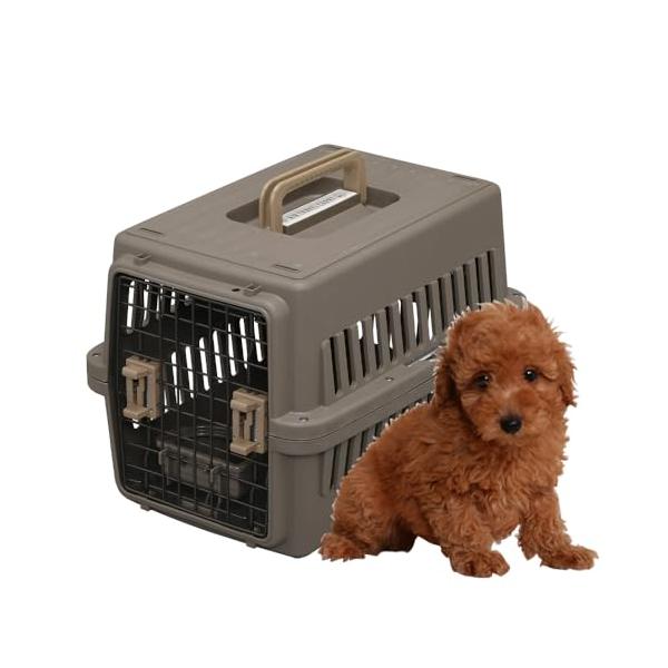アイリスオーヤマ ペットキャリー 猫 キャリー 小型犬用 ブラウン 幅37.5×奥行53.5×高さ37cm