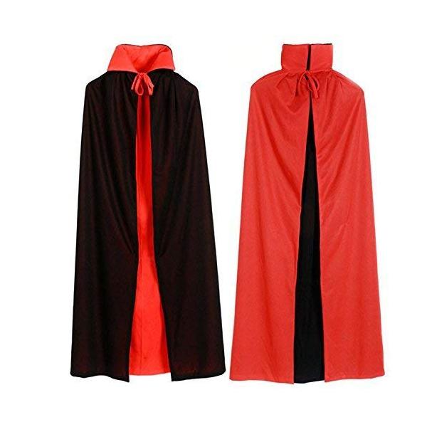 [ミューズ]ハロウィン クリスマス マント ドラキュラ風 赤黒 リバーシブル コスプレ イベント 衣装 (90ｃｍ)