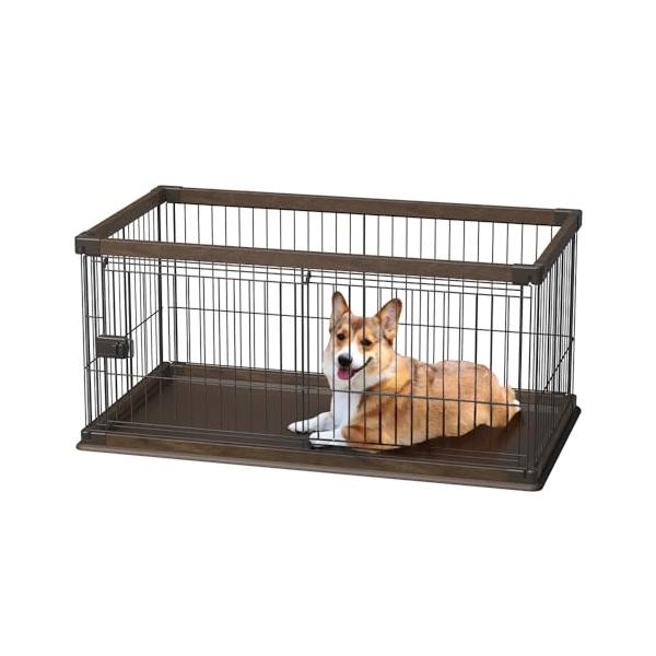 ロータイプウォールナット/120L x 66.5W x 55.5H cm (中型犬向け)/PWSR-1260LV・Color:ウォールナットSize:120L x 66.5W x 55.5H cm (中型犬向け)Style:ロータイプ・パッ...