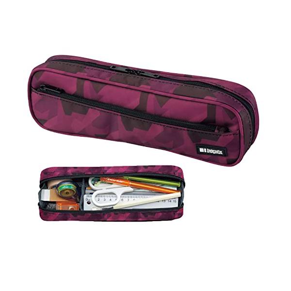 他サイト： リヒトラブ ペンケース 2ウェイタイプ マルーンカモフラージュ 海外モデル A7552-133の商品画像