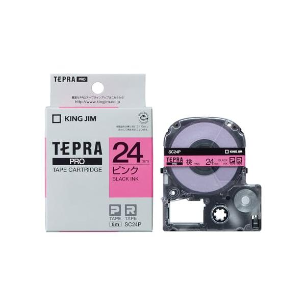 他サイト： キングジム テープカートリッジ テプラPRO SC24P 24mm ピンクの商品画像