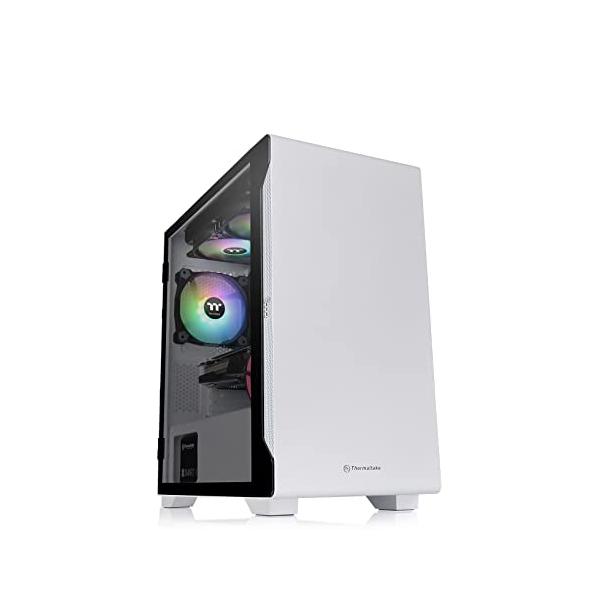 他サイト： Thermaltake S100 TG Snow Edition 強化ガラス ミニタワーPCケース ホワイト スイングドアパネル採用 CA-1Qの商品画像
