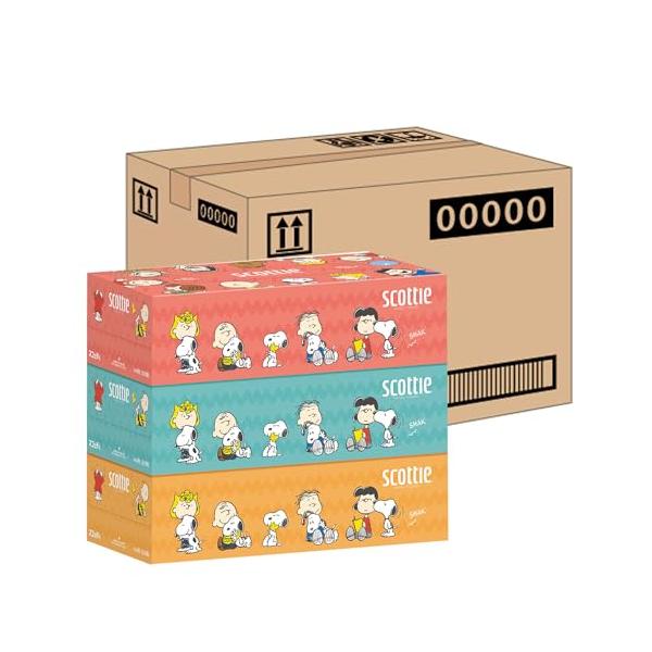 他サイト： スコッティ 【ケース販売】 ティシュー スヌーピー 440枚(220組) 3箱 ×18入りの商品画像