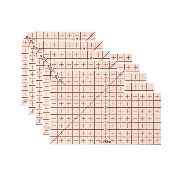 他サイト： Clover アイロン定規 お徳用5個セット 25-057-5 赤 CL25-057-5の商品画像