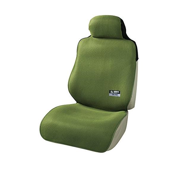 他サイト： ボンフォーム(BONFORM) シートカバー ファインデオ 軽/普通車 フロント1枚 消臭・抗菌 取付簡単 丸洗いOK フロント-1 カーキ 4の商品画像