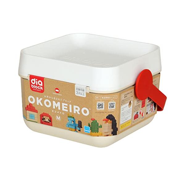 -/M/ND-02・PatternName:OKOMEIRO(オコメイロ) M・人と環境にやさしい、お米から生まれた新しいダイヤブロック「OKOMEIRO(オコメイロ)」誕生!!・■ブロックの角に丸みをつけたことで、子どもの力でも外しやすく...