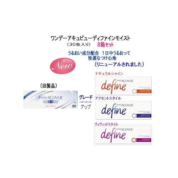 ワンデーアキュビューディファインモイスト（Neｗ）8箱セット
