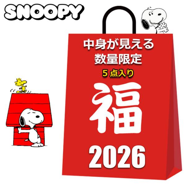 スヌーピー 数量限定 福袋 2026中身が見える 5点入り 5000円大人気のスヌーピーの福袋をご用意しました。※(2025/12/3中身更新)中身は選べませんが、商品は見えているので安心です。商品の種類は画像に表示していますのでその中から...