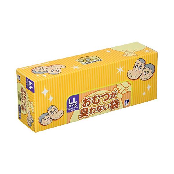 他サイト： 驚異の防臭袋 BOS (ボス) おむつが臭わない袋 LLサイズ 60枚入り 大人用 おむつ ・ うんち 処理袋 袋カラー：ホワイトの商品画像