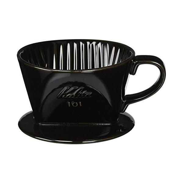 カリタ Kalita 雑味が出る前においしさだけを引き出す速い抽出速度の3つ穴 コーヒー ドリッパー 保温性が高い 陶器 1~2人用 101-ロ