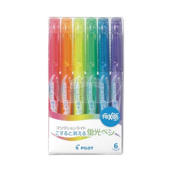 他サイト： PILOT 蛍光ペン フリクションライト 3.3mm 6色セット SFL60SL6Cの商品画像
