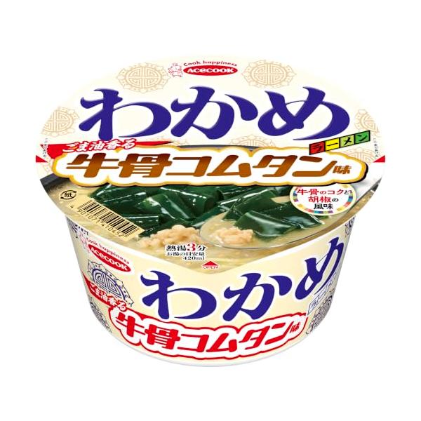 エースコック わかめラーメン 牛骨コムタン味 70g ×12個