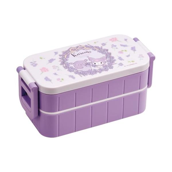 スケーター(Skater) 弁当箱 2段 600ml 女性用 抗菌 ランチボックス 日本製 サンリオ クロミ フラワーリース YZW3AG-A