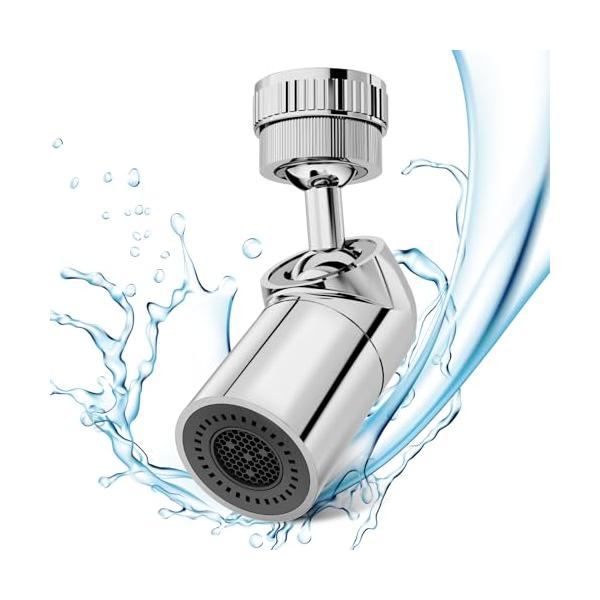 他サイト： 新登場・超広角首振り 節水 蛇口 シャワー 「306度首振り・360度全方向回転」外ネジ/内ネジ対応 蛇口シャワーヘッド 泡沫器 水栓 先端 交の商品画像