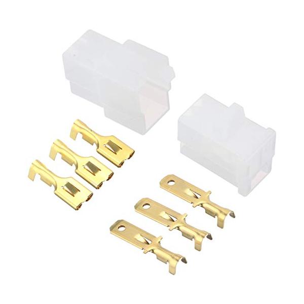 他サイト： デイトナ(Daytona) 250型コネクターセット 3極 逆ロックコネクター(オス・メス)1セット、端子x極数分入り 96188の商品画像