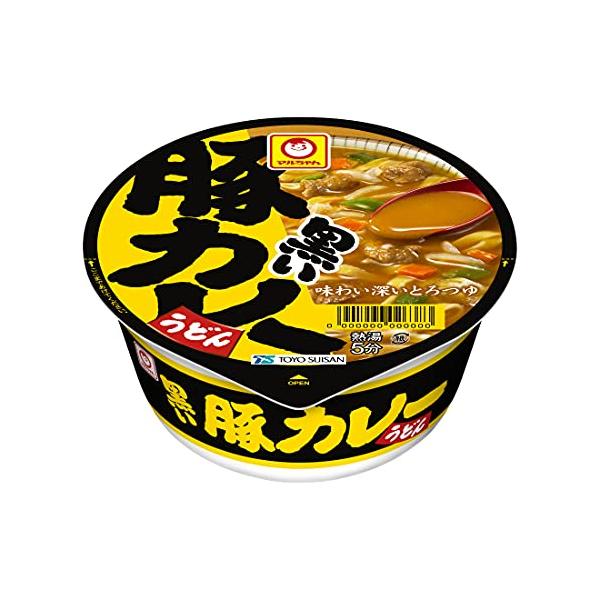 マルちゃん 黒い豚カレーうどん ( 87g×12個 ) カップ麺 カレーうどん ( コシ /太麺 ) レトルト カップうどん ( 豚肉 / とろ