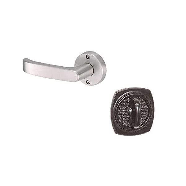 他サイト： 川口技研 Jレバー 戸襖錠 丸座 住宅室内用レバーハンドル バックセット65mm JL-24-2M-N ニッケル シルバーの商品画像