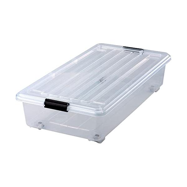 他サイト： 天馬 縦にも横にも移動できるコロ付きのベッド下収納ケース 日本製 ロックシード 74浅型 押入れ収納にもぴったりな薄型の衣装ケース プラスチックの商品画像