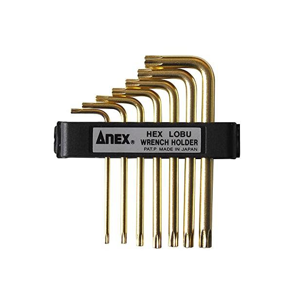 他サイト： アネックス(ANEX) レンチ ヘクスローブ ホルダー付 7本組(T10/15/20/25/27/30/40) 穴付 No.639の商品画像