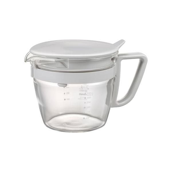 HARIO(ハリオ) お手軽 ティーポット マルティ 急須 ペールグレー 実用容量400ml 耐熱ガラス メモリ付き 日本製 OTPM-40-P