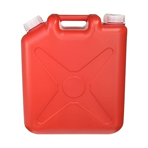 他サイト： 瑞穂化成工業 扁平缶 ノズル無 20L レッド 0207R 両口 カラーポリタンクの商品画像