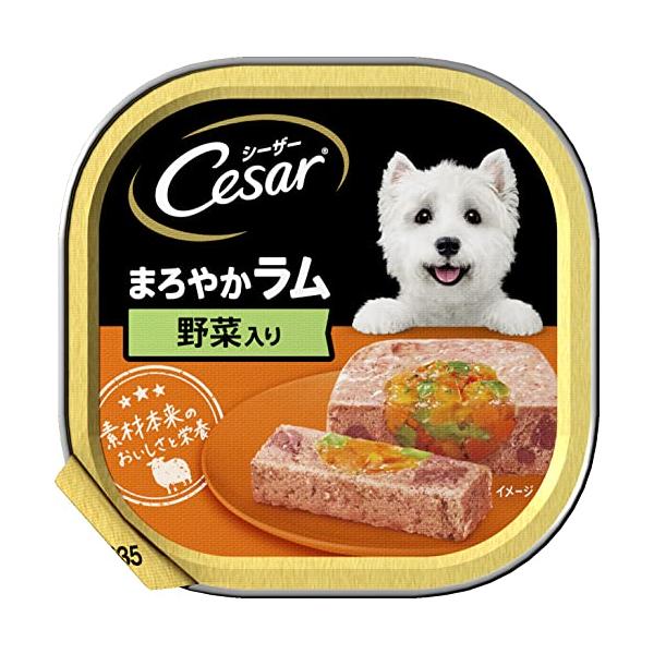 他サイト： シーザー トレイ 成犬用 100g×24個 まろやかラム 野菜入り 水分補給 ふわふわローフタイプ 総合栄養食 ウェットフード ドッグフード 缶の商品画像