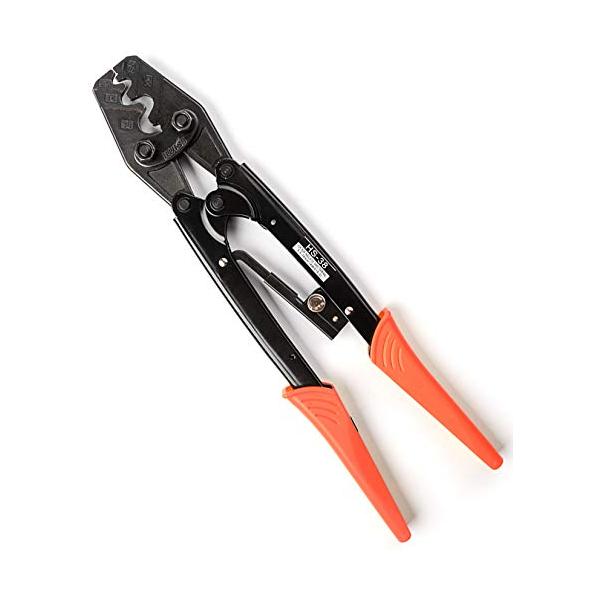 他サイト： アイウィス(IWISS) 裸圧着端子 裸圧着スリーブ 圧着工具 汎用タイプ 5.5-38.0sq対応 HS-38の商品画像