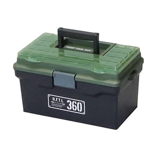 アステージ 収納ボックス Xシリーズ ルーフツールBOX 360X ブラックグリーン 幅37.5×奥行22.3×高さ20.8cm