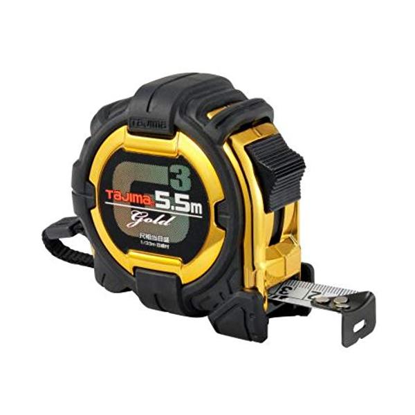 他サイト： タジマ(Tajima) コンベックス 5.5m×25mm G3ゴールドロック・マグ爪25 G3GLM2555BLの商品画像