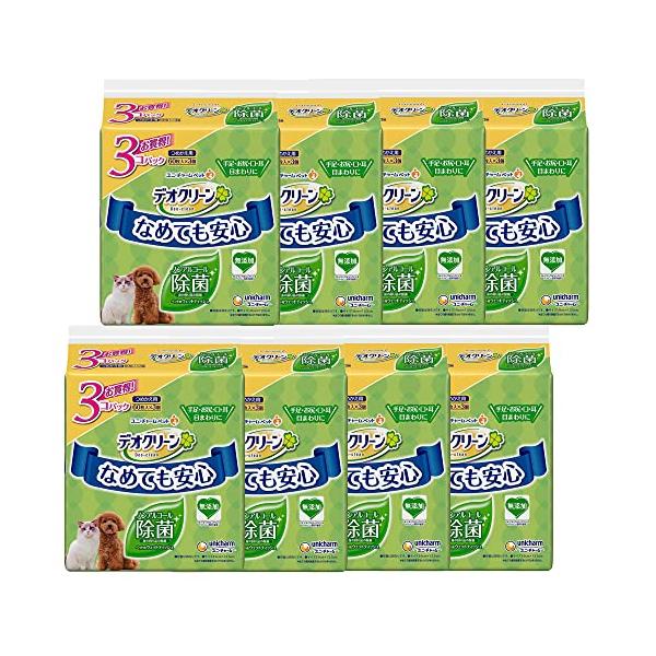 ケース販売デオクリーン ペット用 ウェットティッシュ つめかえ用 ノンアルコール除菌 ( × ) オシッコ お掃除 汚れ用