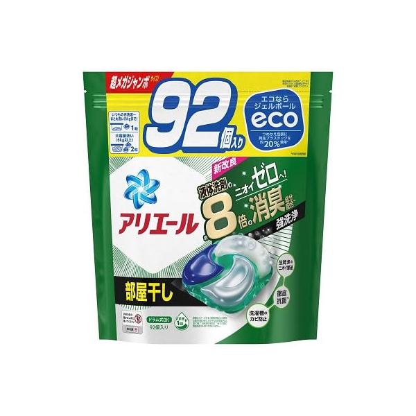 他サイト： P&amp;Gアリエール ジェルボール 4D 部屋干し用 つめかえ用 超メガジャンボサイズ 92個入の商品画像