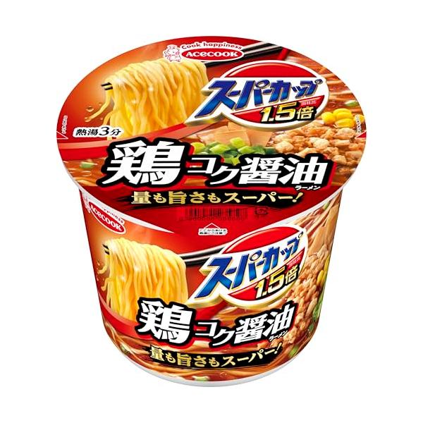 エースコック スーパーカップ1.5倍 しょうゆラーメン 109g×12個