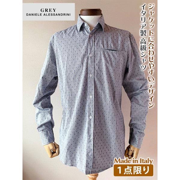 新品登場 Grey Daniele Alessandrini シャツ メンズ 長袖 イタリアブランド 代 30代 40代 50代 長袖ワイシャツ サイズ Ml 首周り40cm Shivrai Co In